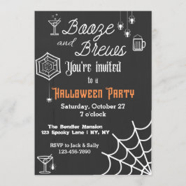Invitación Booze and Brews Halloween Party