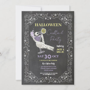 Invitación Booze Boos, Fiesta de cócteles de Halloween