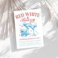 Boozy blanco rojo el 4 de julio