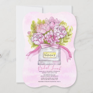 Invitación Bóquet rosa Bridal Luncheon Shower