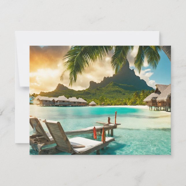 Invitación Bora Bora (Isla de Bora Bora) (Anverso)