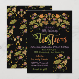 Invitación Bordado de Arte Popular Fiesta Mexicana Cumpleaños