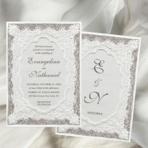 Bordado Falso Encaje Atemporal Boda Formal