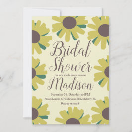 Invitación Bordado Simple de Girasoles para Despedida de Solt
