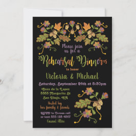 Invitación Bordados de arte popular Cena de ensayo de otoño