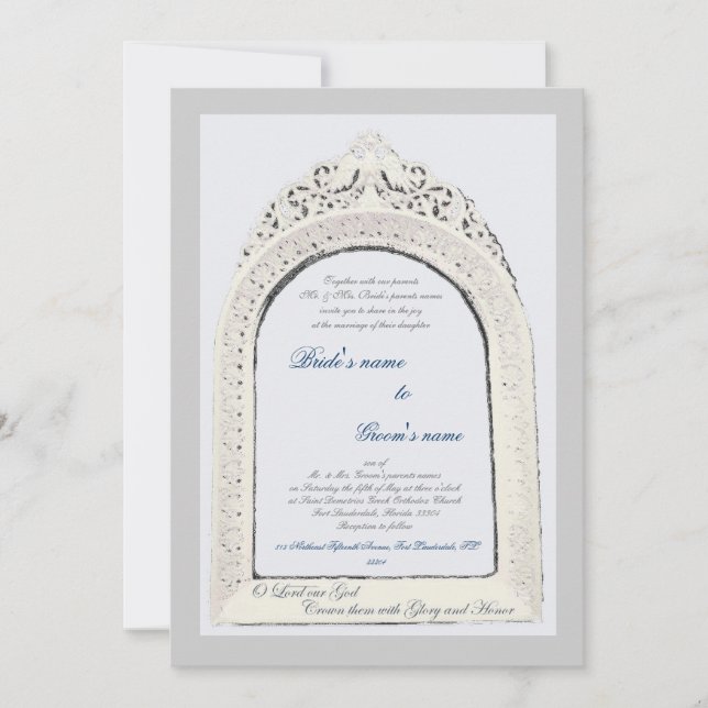 Invitación Borde bizantino (Anverso)