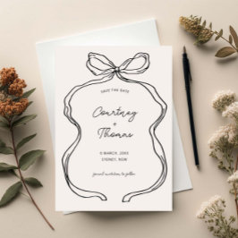 Invitación Borde de cinta de mano dibujado de forma caprichos