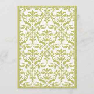 Invitación Borde de Damasco con marco doble (amarillo)