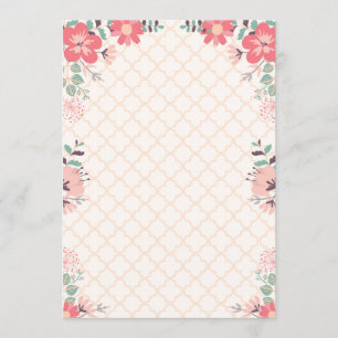 Invitación borde de flores
