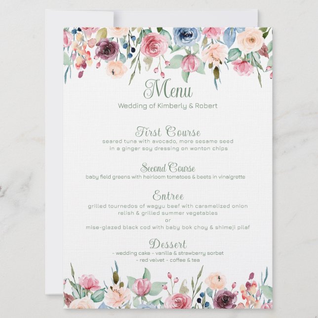 Invitación Borde de flores de primavera coloridas (Anverso)