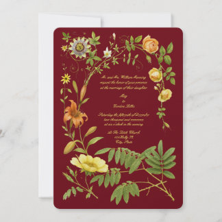 Invitación Borde de flores silvestres de colores