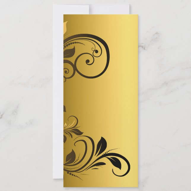 Invitación Borde de Marco de Flores (Anverso)