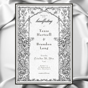 Invitación Borde de viña medieval gótico vintage para Handfas