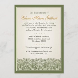 Invitación Borde del ventilador de desplazamiento (oliva)