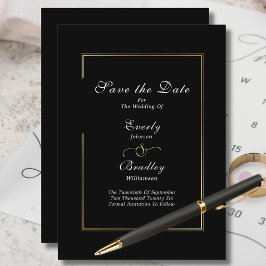 Invitación Borde dorado del guión blanco oscuro Guardar la fe