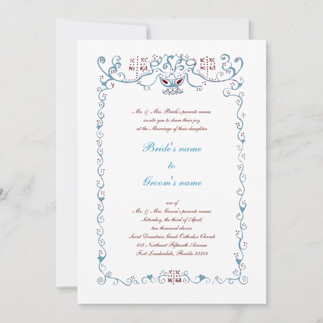 Invitación Borde ICXC (Anverso)