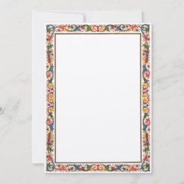 Invitación Borde italiano antiguo 5 x 7 de boda