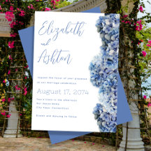 Borde lateral floral para boda Blue Bliss