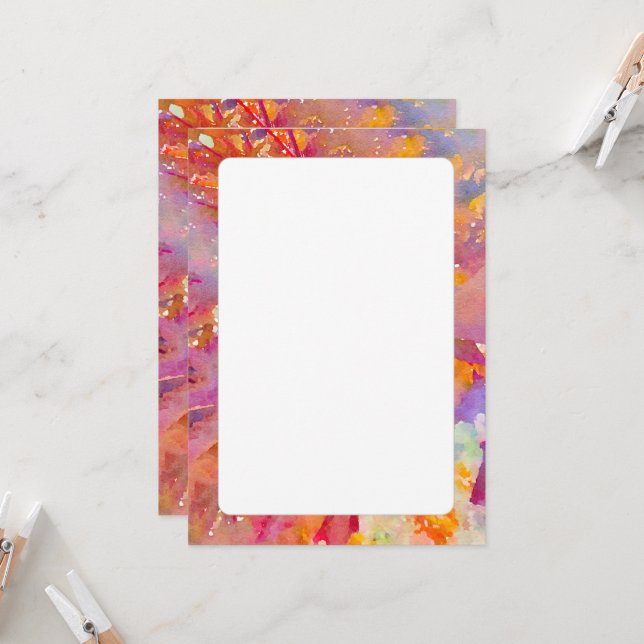 Invitación bordeada por brillante otoño (Anverso/Reverso In Situ)