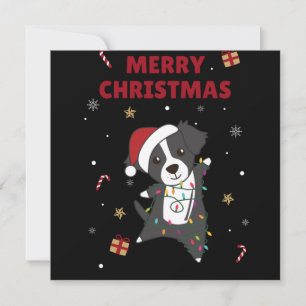 Invitación Border Collie Navidad Perro Invierno Animales Perr