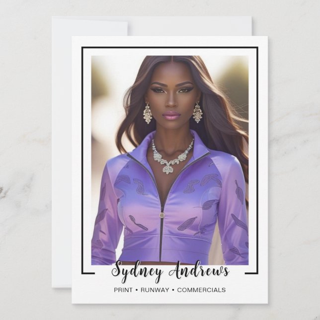 Invitación Borderline 4 Signature Modeling Comp Card (Anverso)