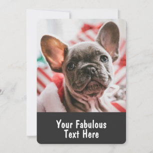 Invitación Bordes Redondos de Foto y Texto Personalizados