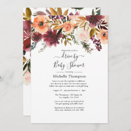 Invitación Bordo Peach Drive by Bridal o Baby Shower