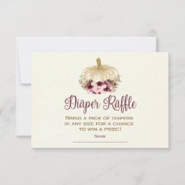 Invitación Borgoña Calabaza de oro Boho Diaper Insertar