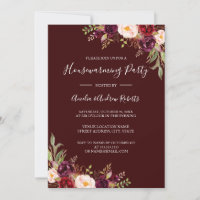 Borgoña Fiesta floral rojo caluroso