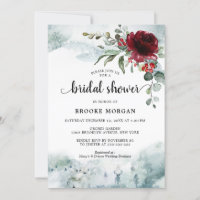 Borgoña Floral Winter wonderland Bridal Shower