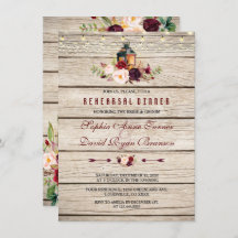 Borgoña Marsala Floral Linterna Ensayo Cena