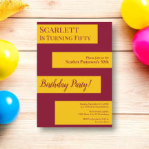 Borgoña Mínima Y Elegante Oro 50 Años