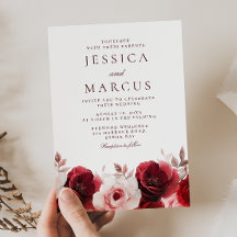 Borgoña Red Elegance: Boda Rosa Rojo