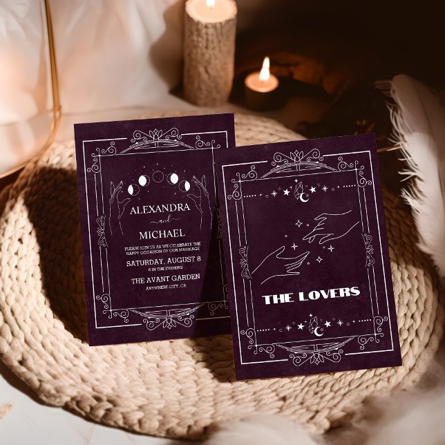 Invitación Borgoña Tarot El Boda De Los Amantes (Subido por el creador)
