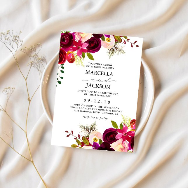 Invitación Borgoña y Boda de Rubor (Subido por el creador)