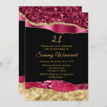 Borgoña y oro Glam llora fiesta de cumpleaños