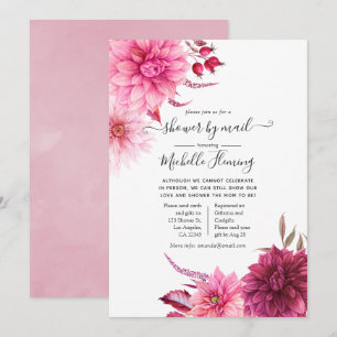 Invitación Borgoña y Rubor otoño caen en Baby Shower por corr