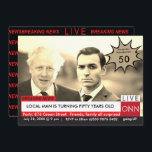Invitación Boris Johnson 50.º cumpleaños: Funny TV News<br><div class="desc">Boris Johnson, un gráfico de la televisión de noticias de última hora sobre el cumpleaños de Biden, celebra su cumpleaños. La gran noticia es de último minuto. Totalmente editable y fácil de alterar el texto. Cambie la foto y el texto para que se adapten a la ocasión. Ideal para graduados,...</div>