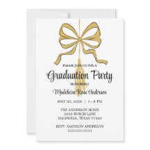 Borla y lazo de graduación modernos dorados