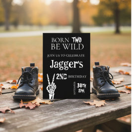 Invitación born TWO be wild. 2nd birthday invite