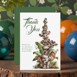 Invitación Born Two Be Wild Safari Birthday Thank You Card