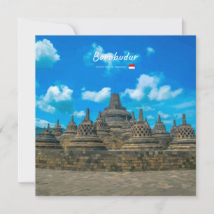 Invitación Borobudur, Indonesia - Antiguo templo budista