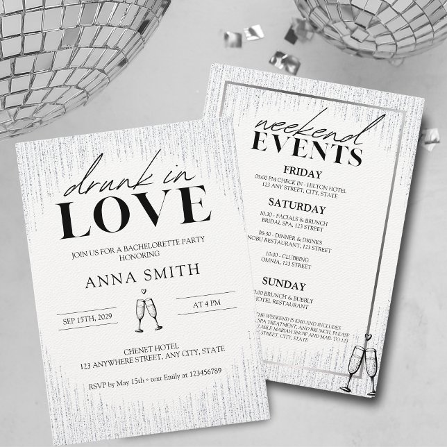 Invitación Borracho por amor Fin de semana de fiesta de solte (Subido por el creador)