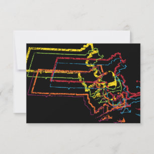 Invitación borrón de orgullo de massachusetts