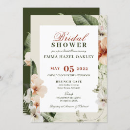 Invitación Bósco tropical boho pastel Bridal Ducha