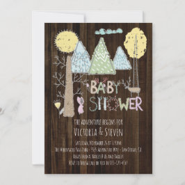 Invitación Bosque acuático Mountain Adventure Baby Shower