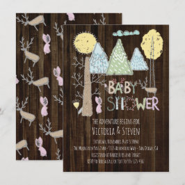 Invitación Bosque acuático Mountain Adventure Baby Shower