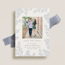Bosque Bosque Dusty Blue Photo Save the Date
