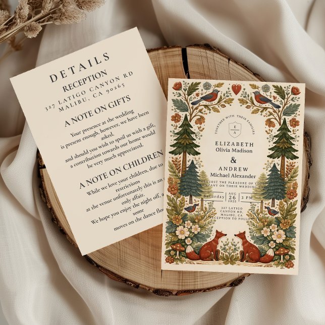 Invitación Bosque caprichoso + Detalles (Subido por el creador)