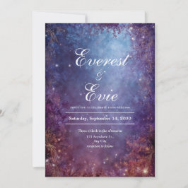Invitación Bosque Celestial Encantado Bodas de Oro Púrpura